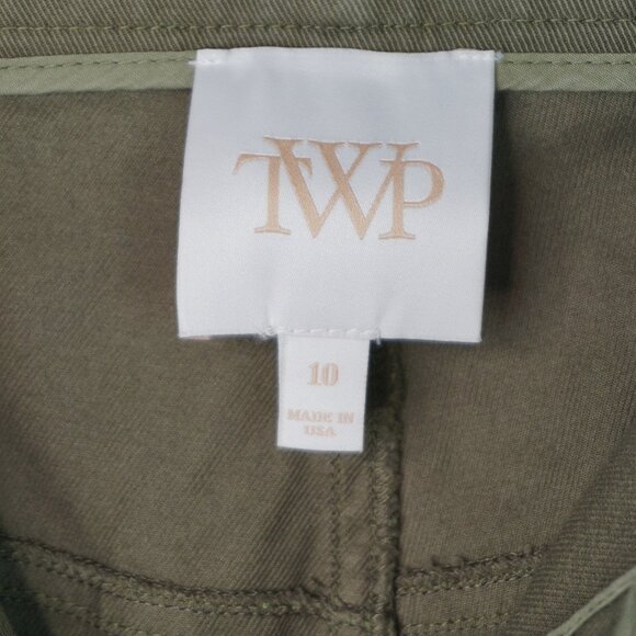 New TWP High Rise Baggy Relaxed Fit Pants in Olive Green size 10 - Picture 13 of 15